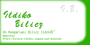 ildiko bilicz business card